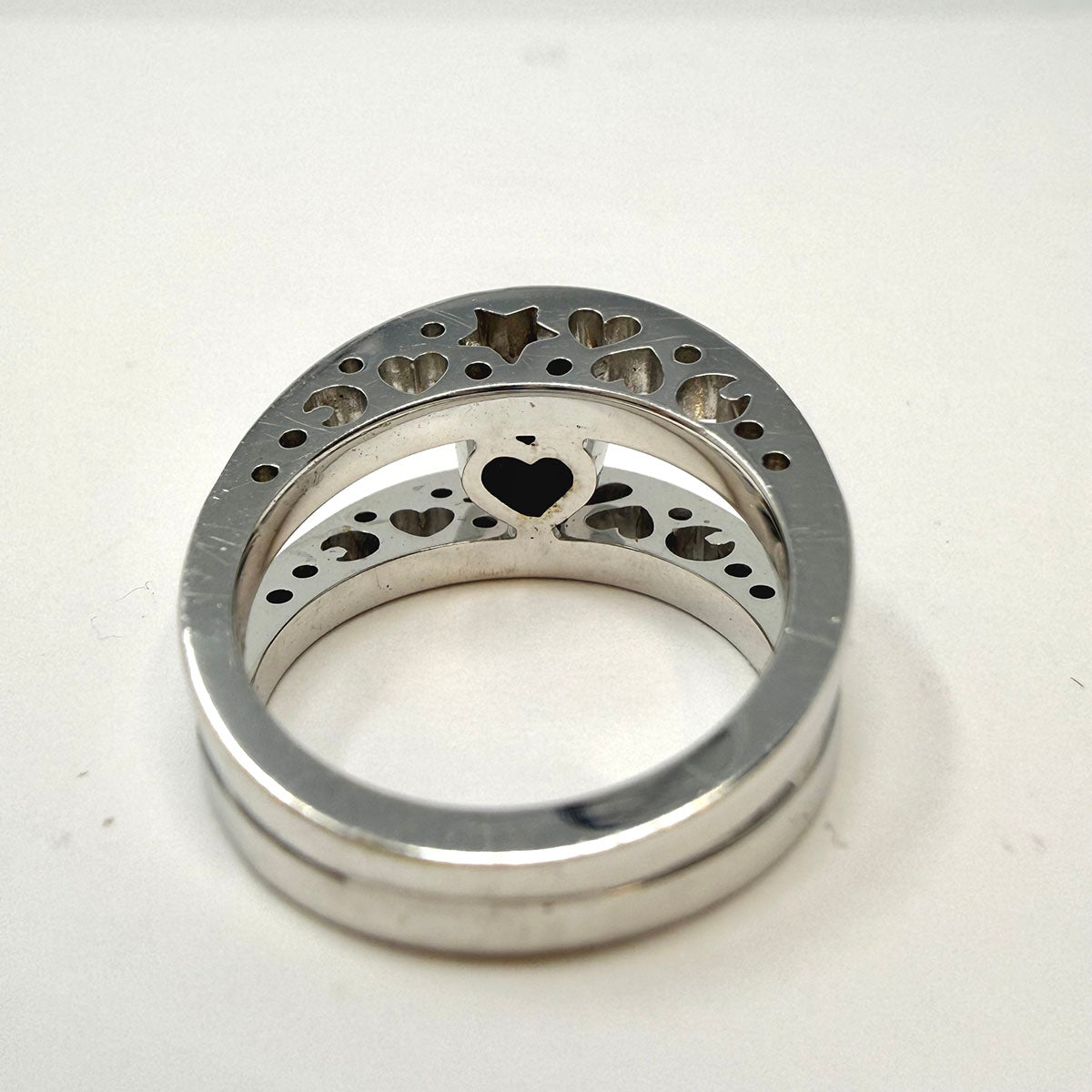 Giolomoda 18K White Gold Star Design Diamond Ring