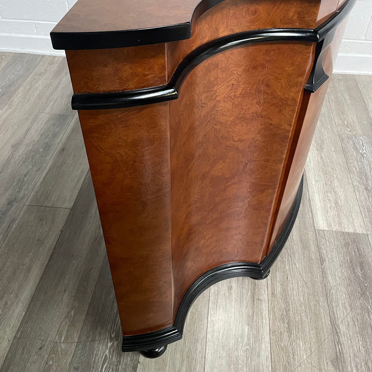 Curved Front Wood Sideboard