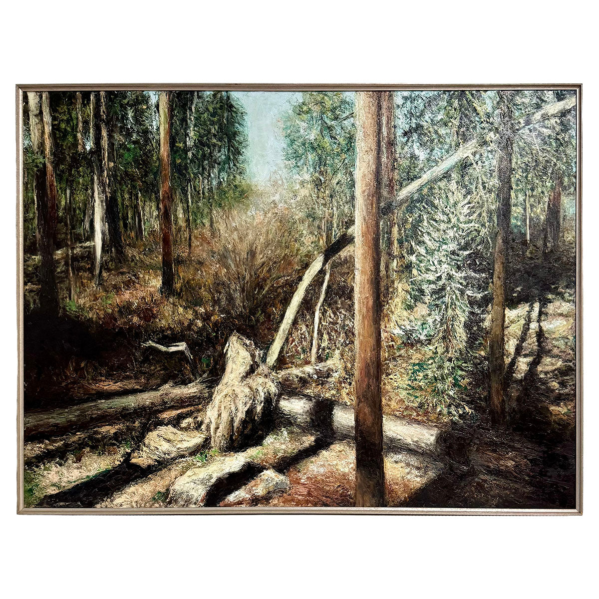 Large Framed Landscape Painting Untitled