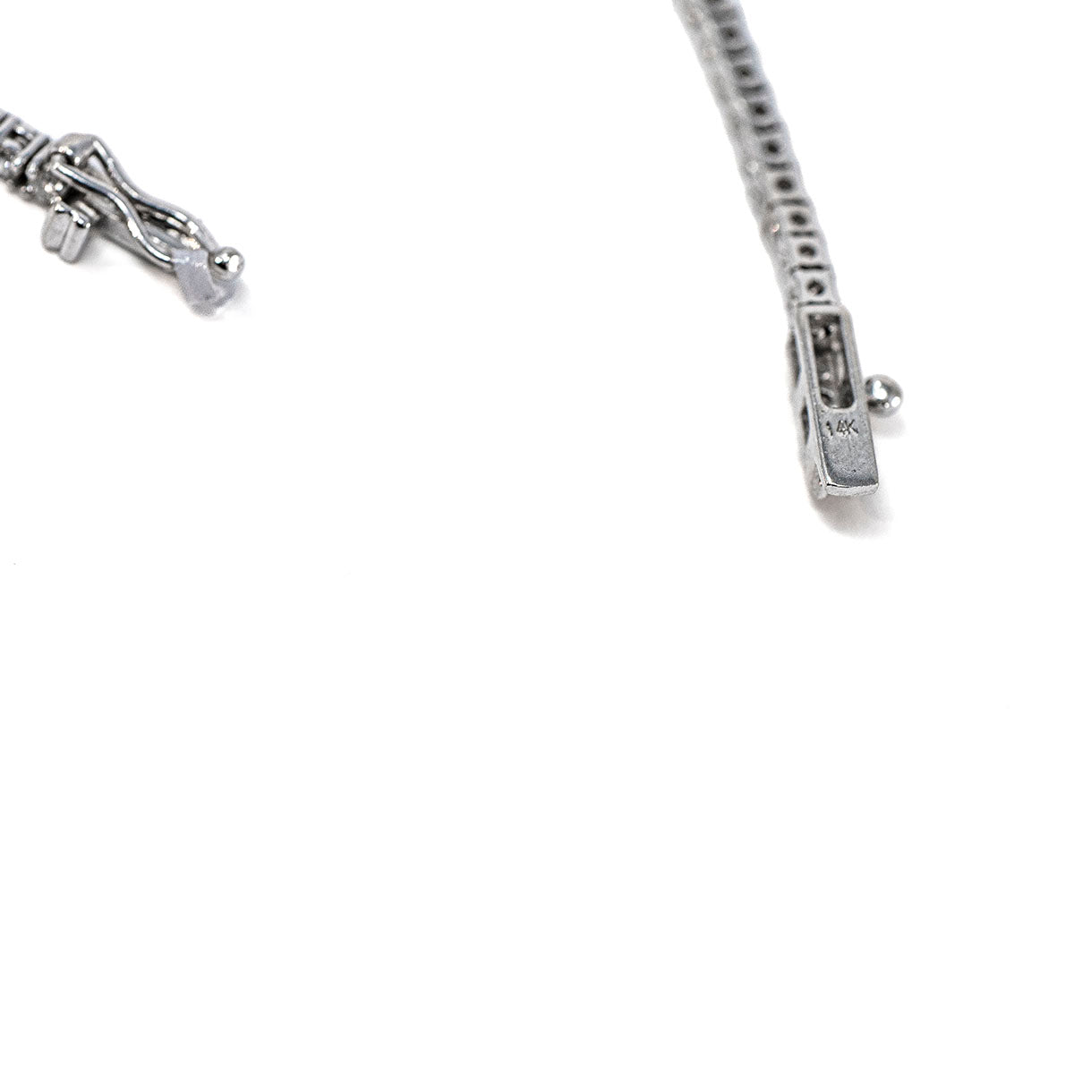 14K White Gold Diamond  Tennis Necklace