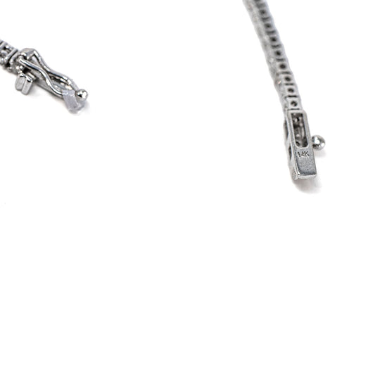 14K White Gold Diamond  Tennis Necklace