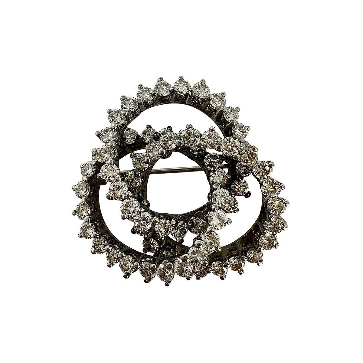 Vendorafa 18K White Gold Pin with Diamonds