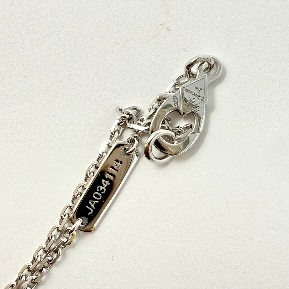 Van Cleef & Arpels 18K White Gold  Alhambra 16.5" Pendant Necklace