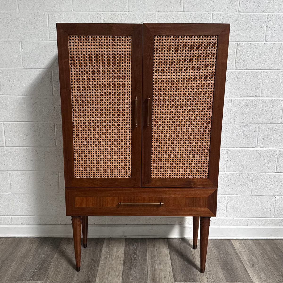 Cabinet with Woven Rattan Panel Doors
