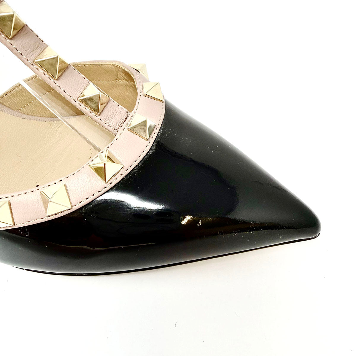 Valentino Garavani Rockstud Patent Leather Gladiator Sandals