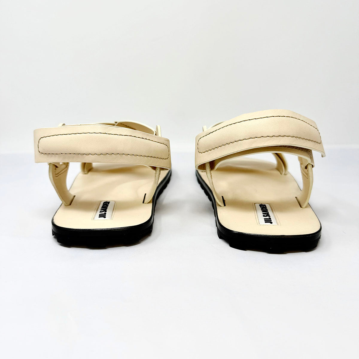 Jil Sander Leather Crossover Flat Sandals