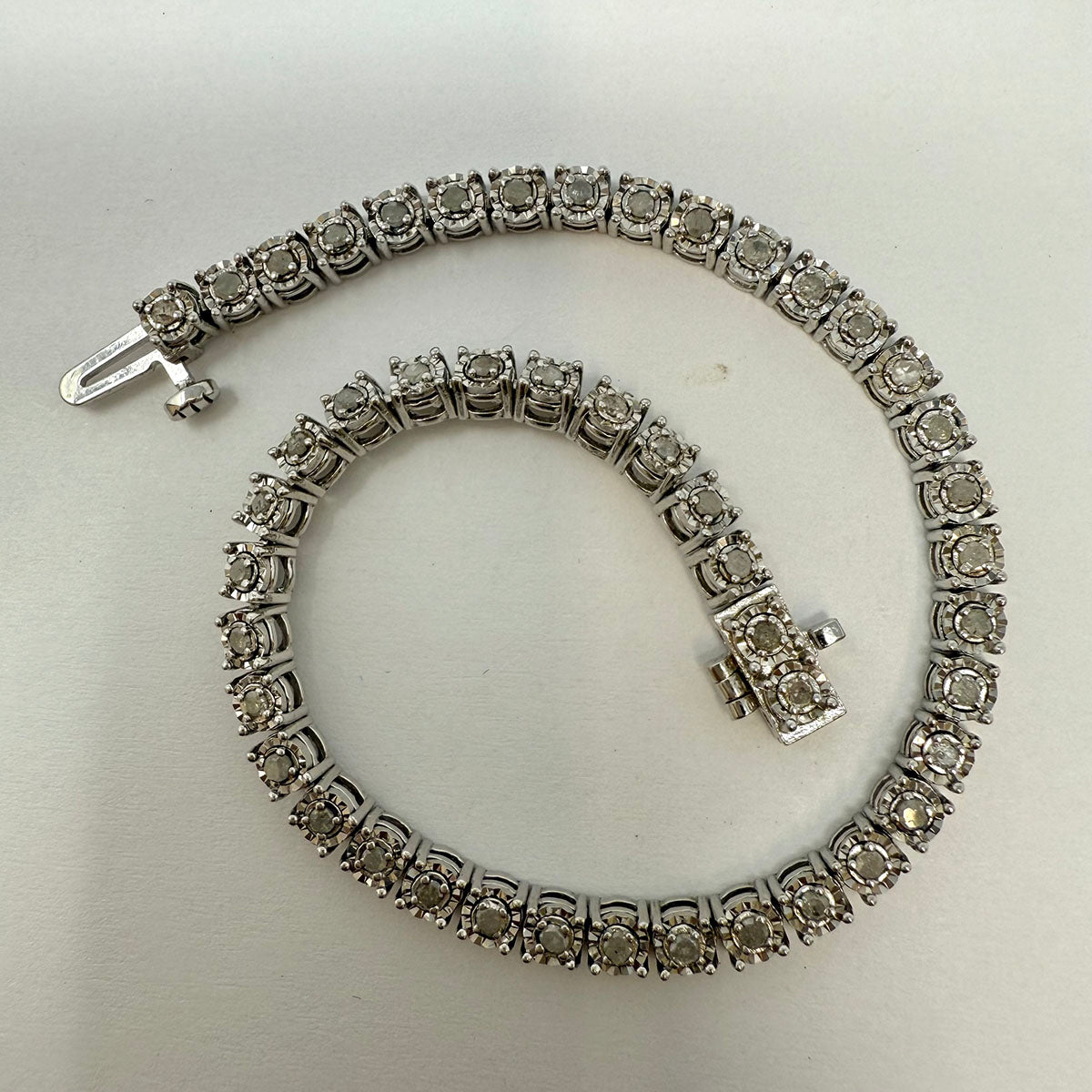 Sterling Silver Tennis Bracelet with Lab Grown Diamonds