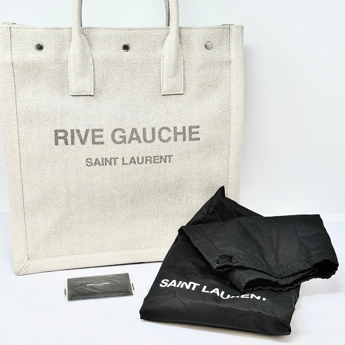 Saint Laurent "Rive Gauche" Canvas Vertical Tote
