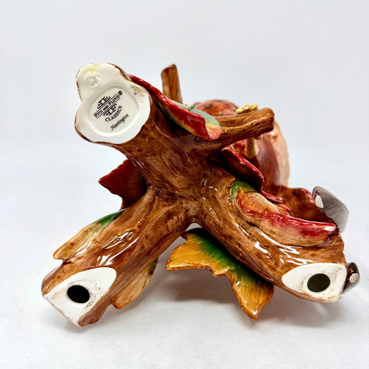 Holiday Decorative Candle Holder Pair of Pheasants