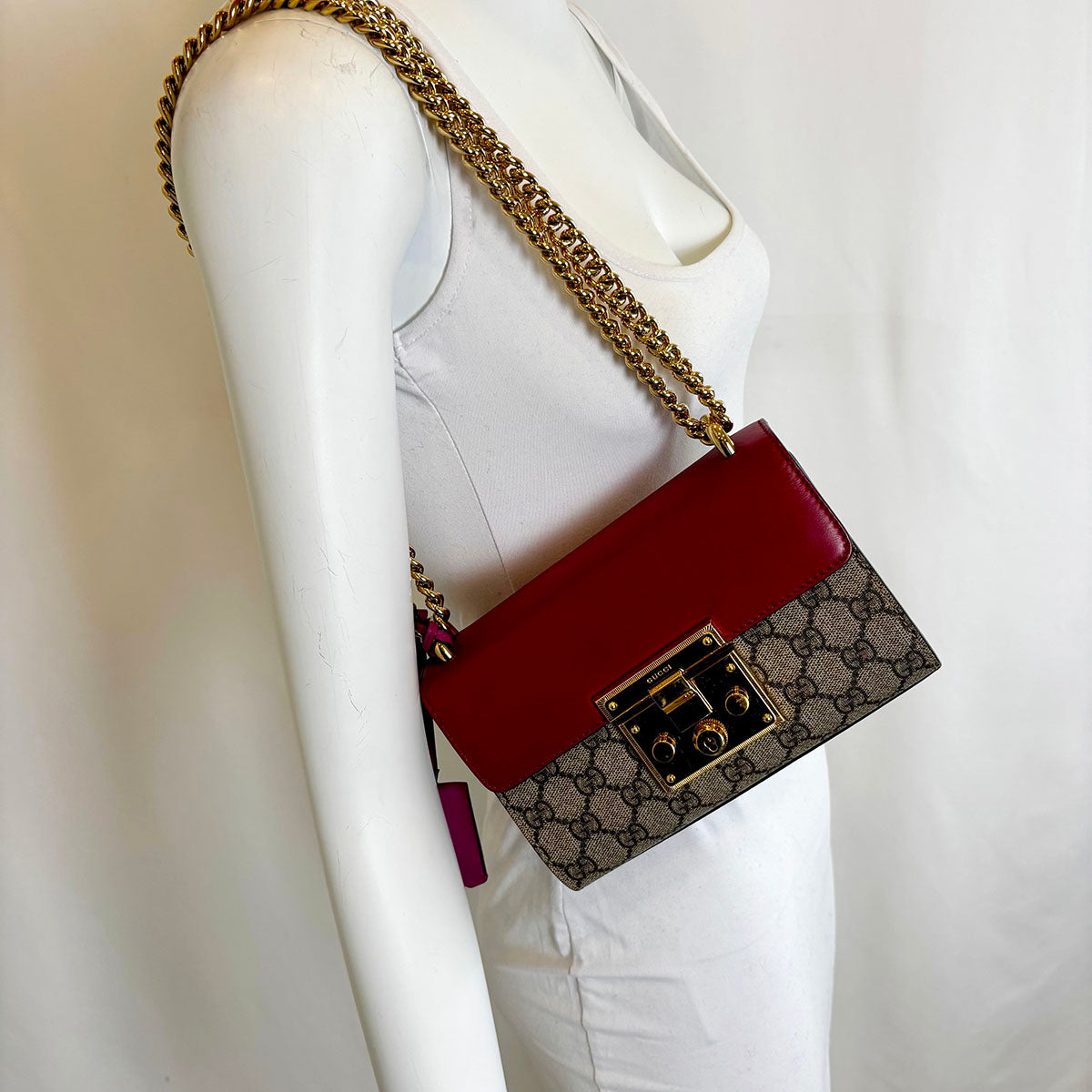 Gucci GG Signature Monogram Padlock Bag