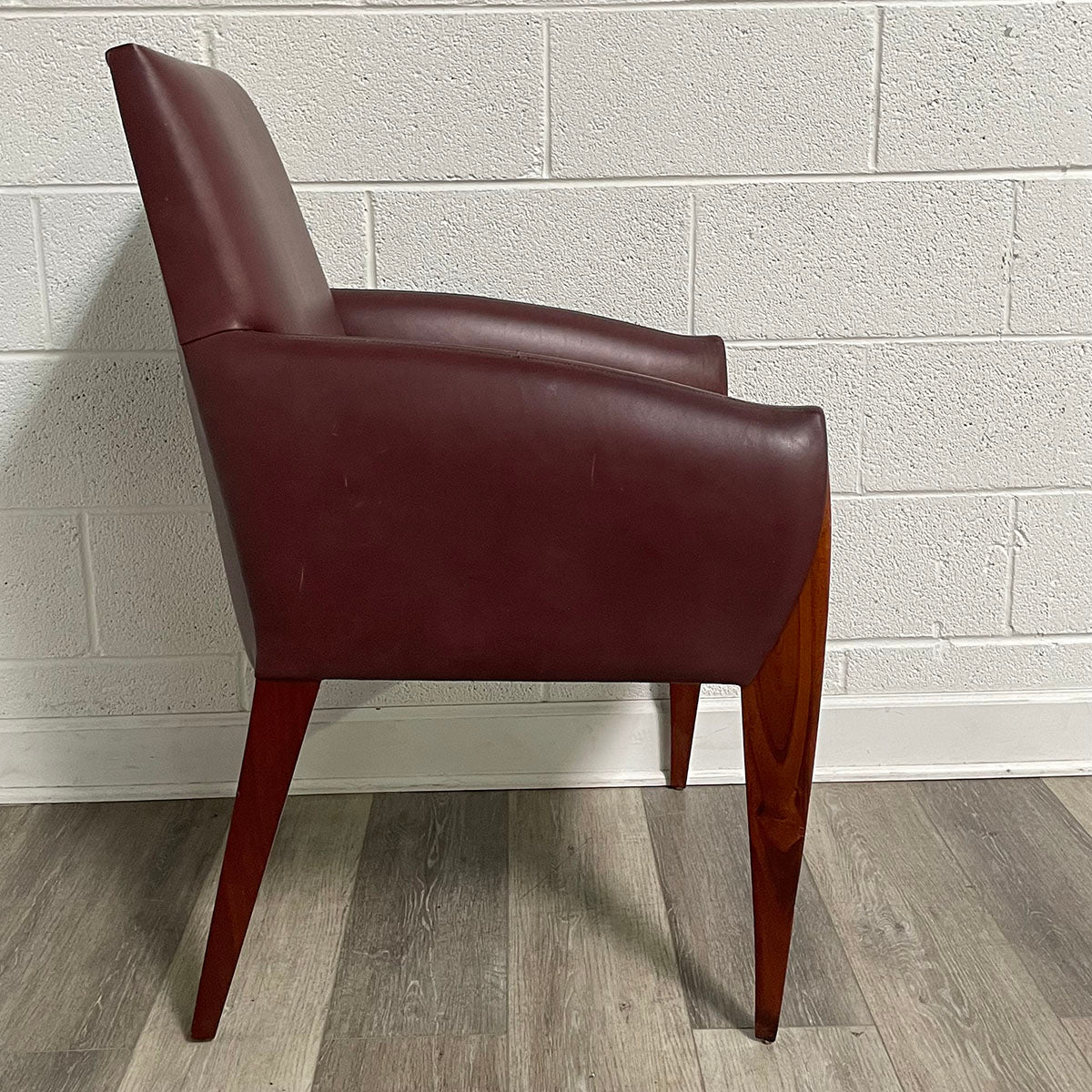 Dakota Jackson Pair Of Leather Accent Chairs