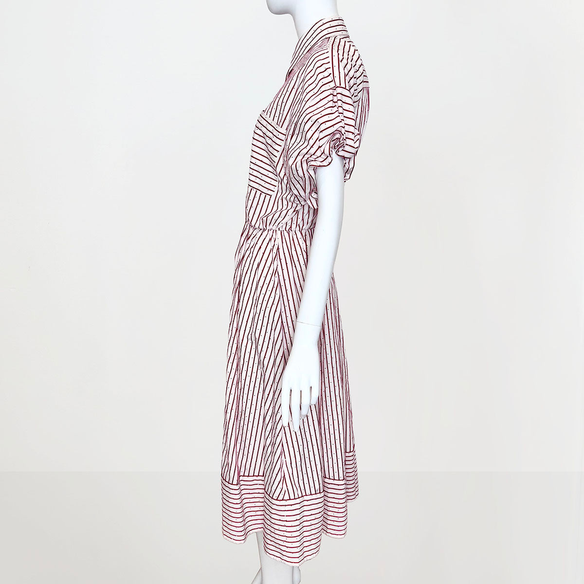 Maje Striped Midi Shirt Dress with Sparkle