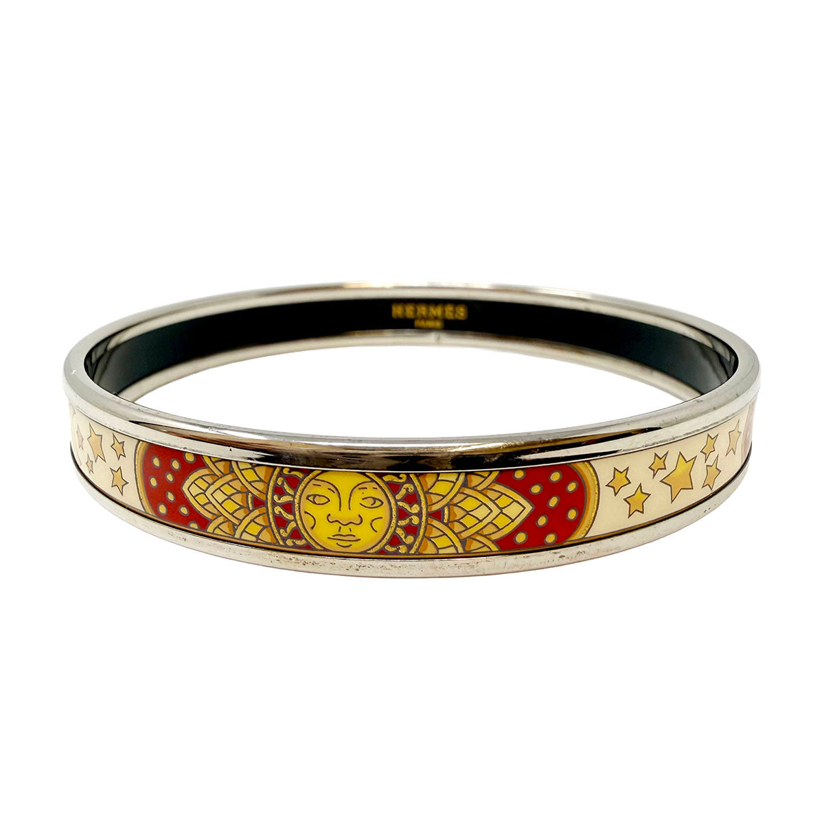 Hermes Narrow Enamel Bangle Bracelet