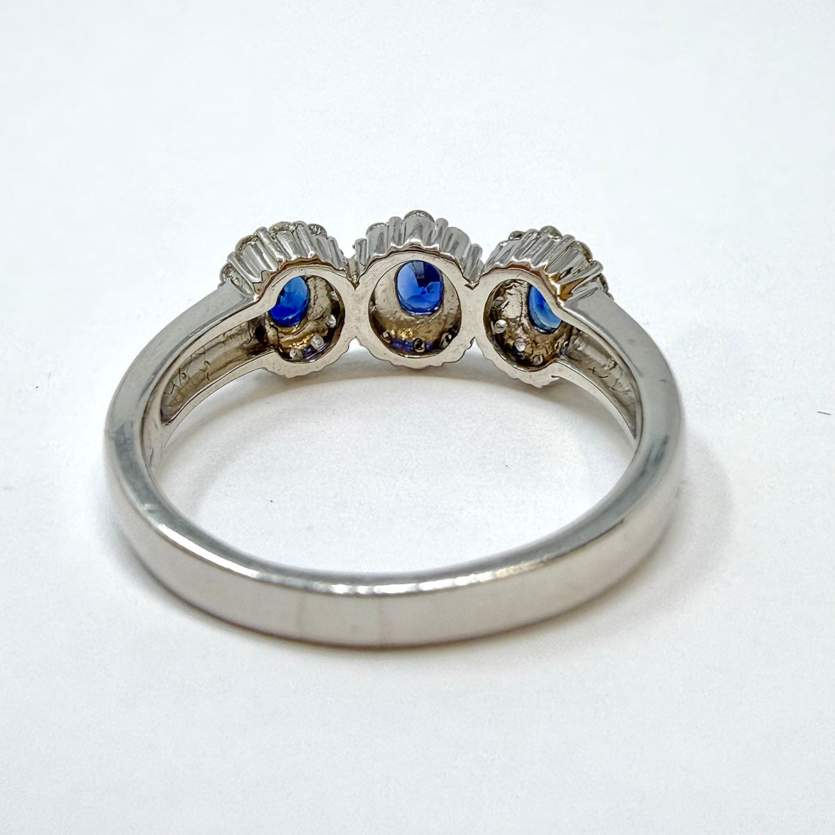 Platinum Sapphire and Diamond Ring