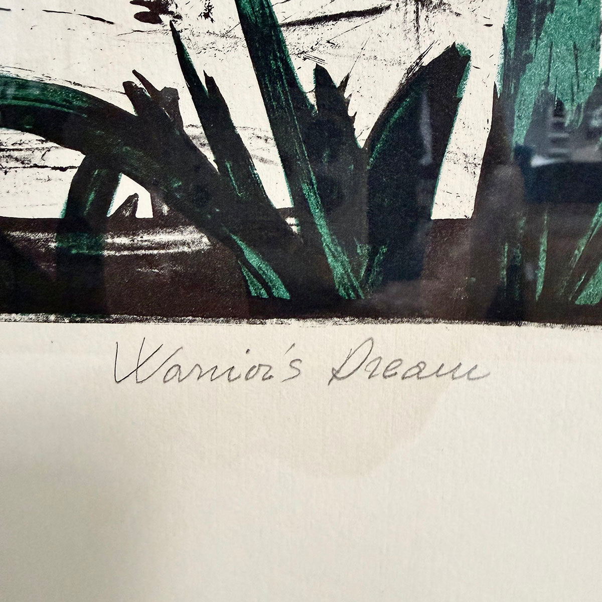 "Warrior's Dream" Original Color Lithograph Framed, Signed