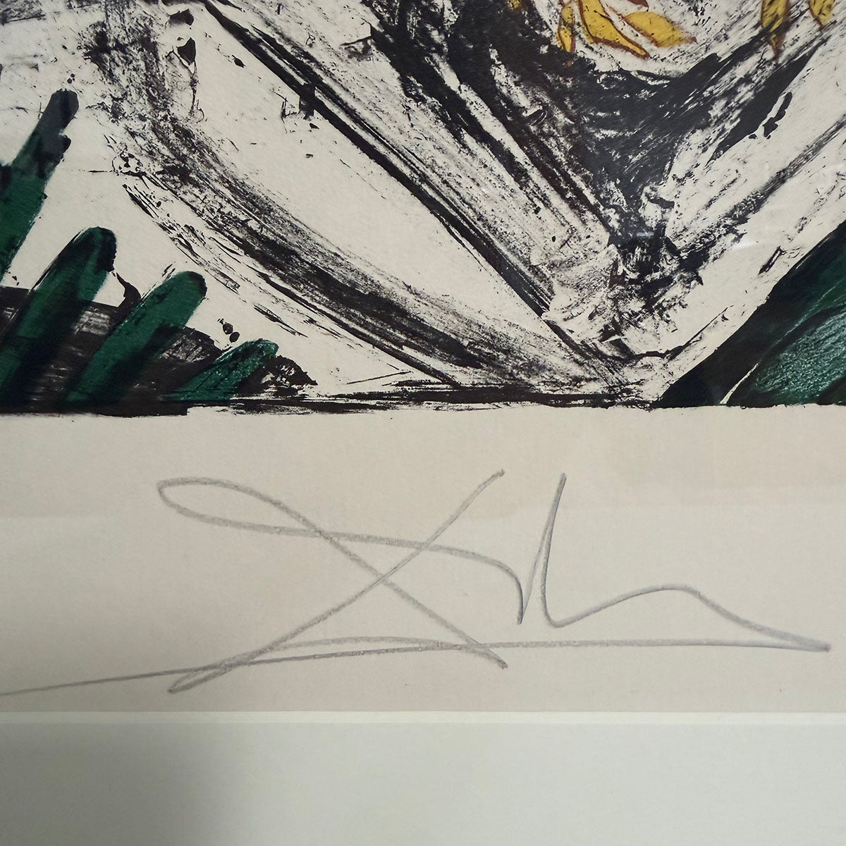 "Warrior's Dream" Original Color Lithograph Framed, Signed
