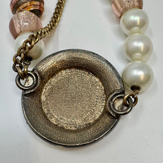 Chanel Faux Pearl  Necklace/Belt  with Interlocking CC and Medallion