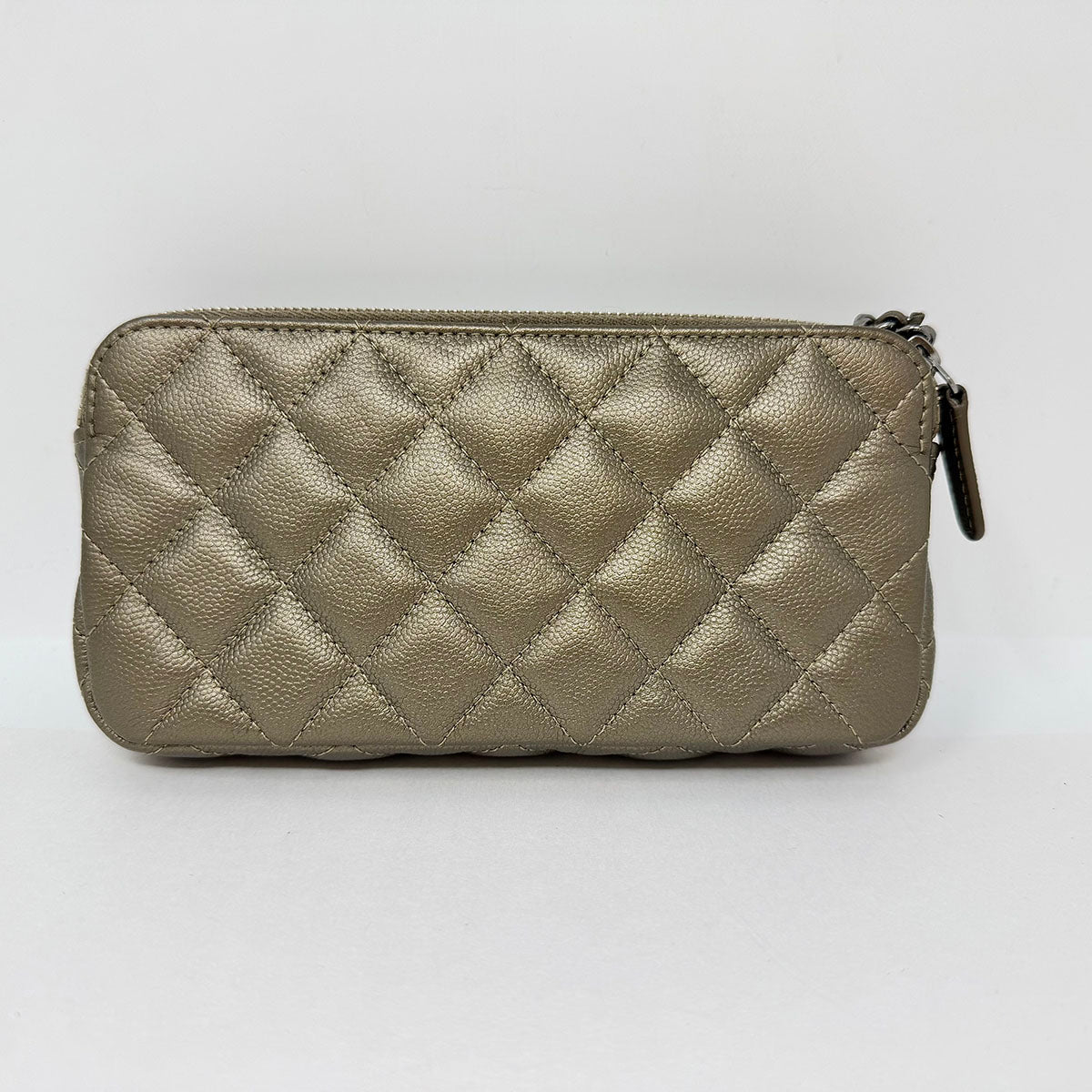 Chanel  Double Zip Clutch on Chain
