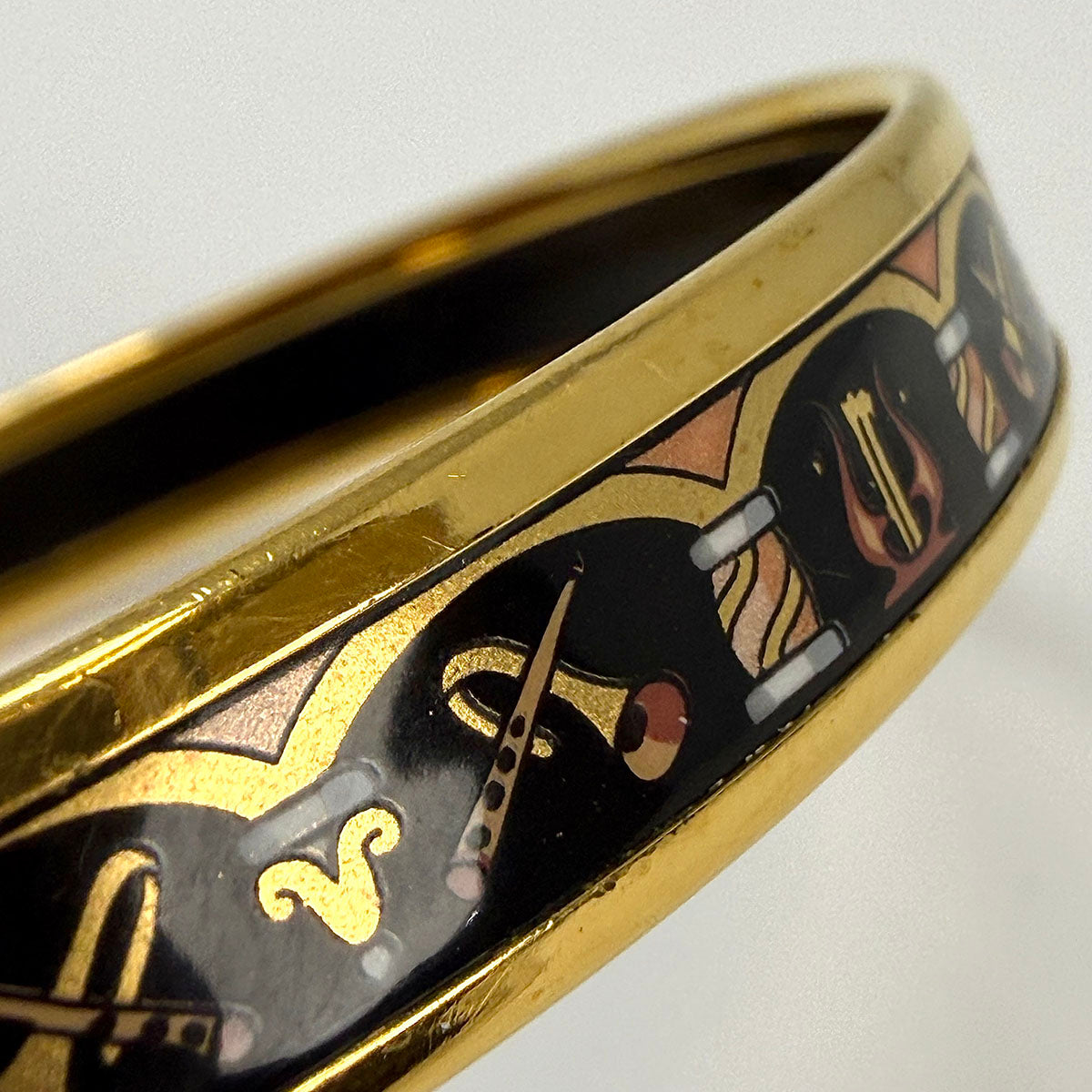 Hermes Narrow Enamel Bangle Bracelet
