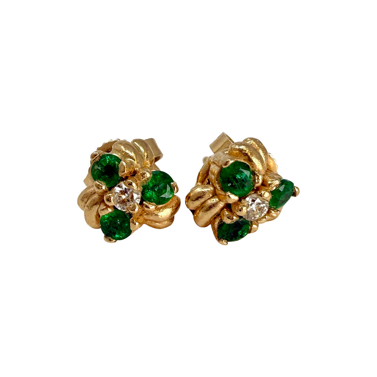 Emerald and Diamond Earrings