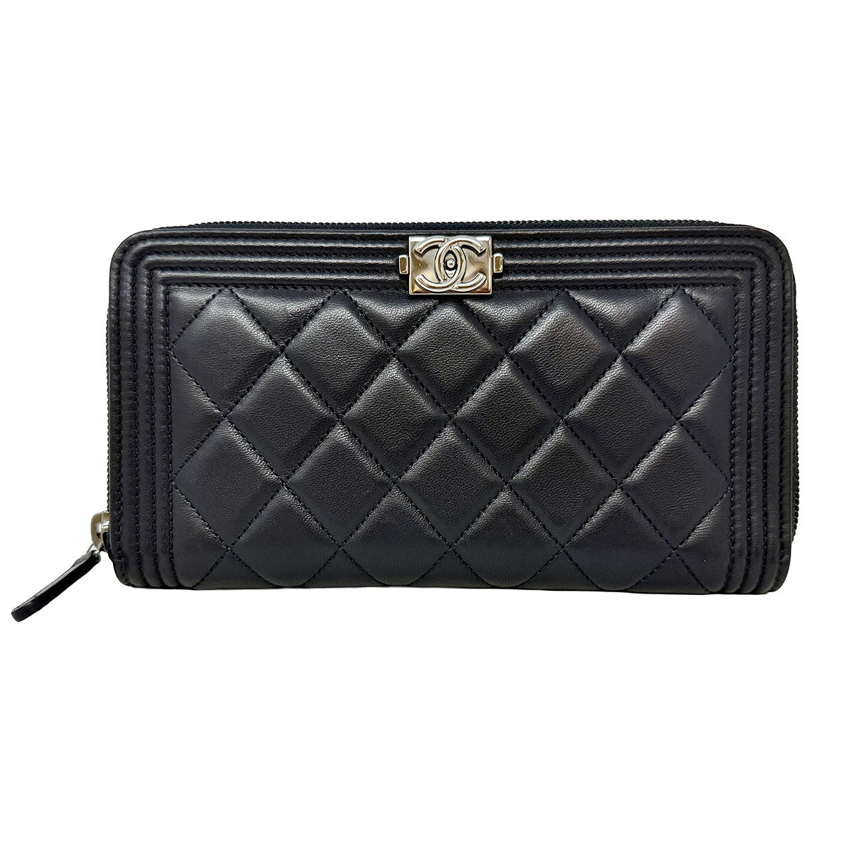 Chanel Boy Zip Around Wallet