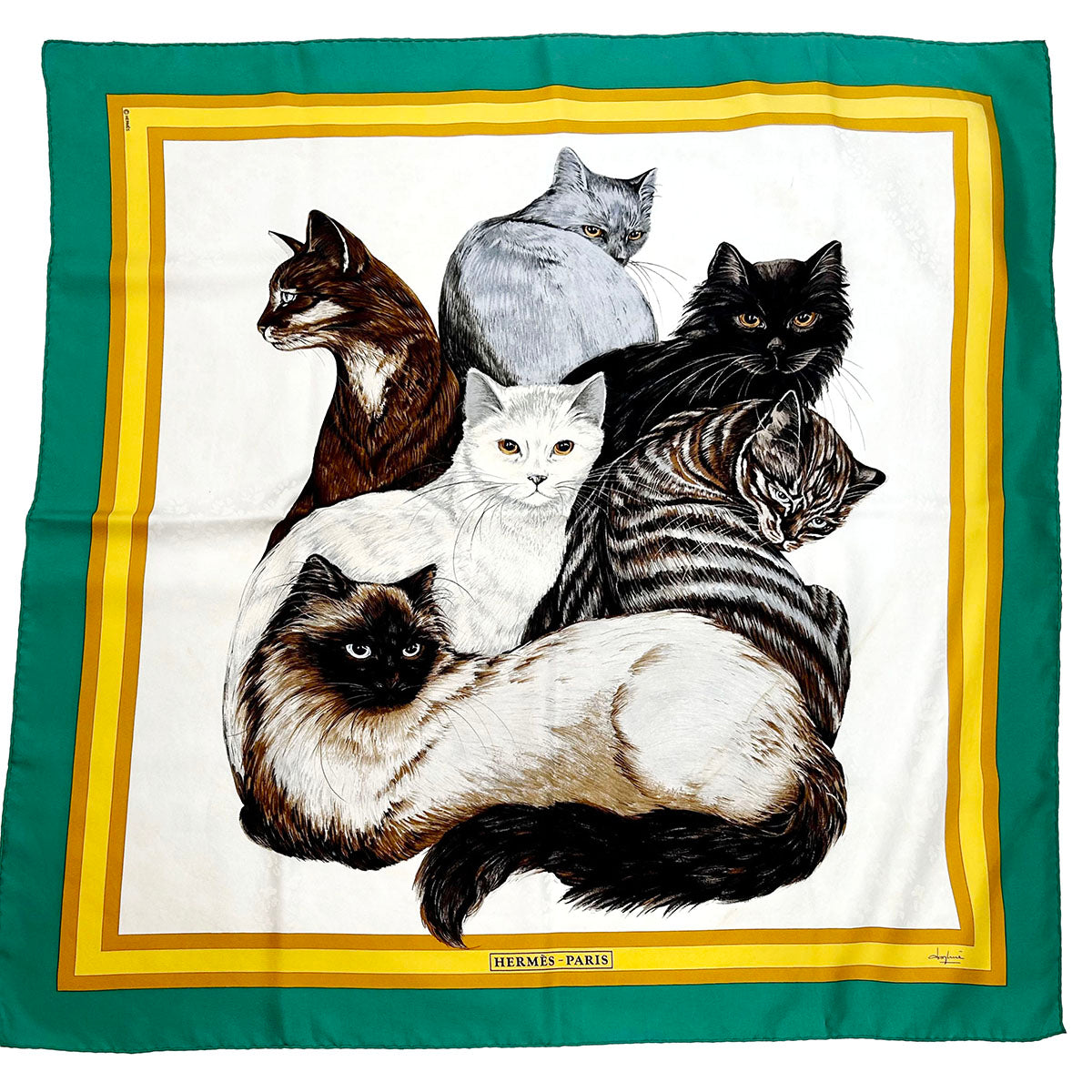 Hermes "Les Chats" Scarf