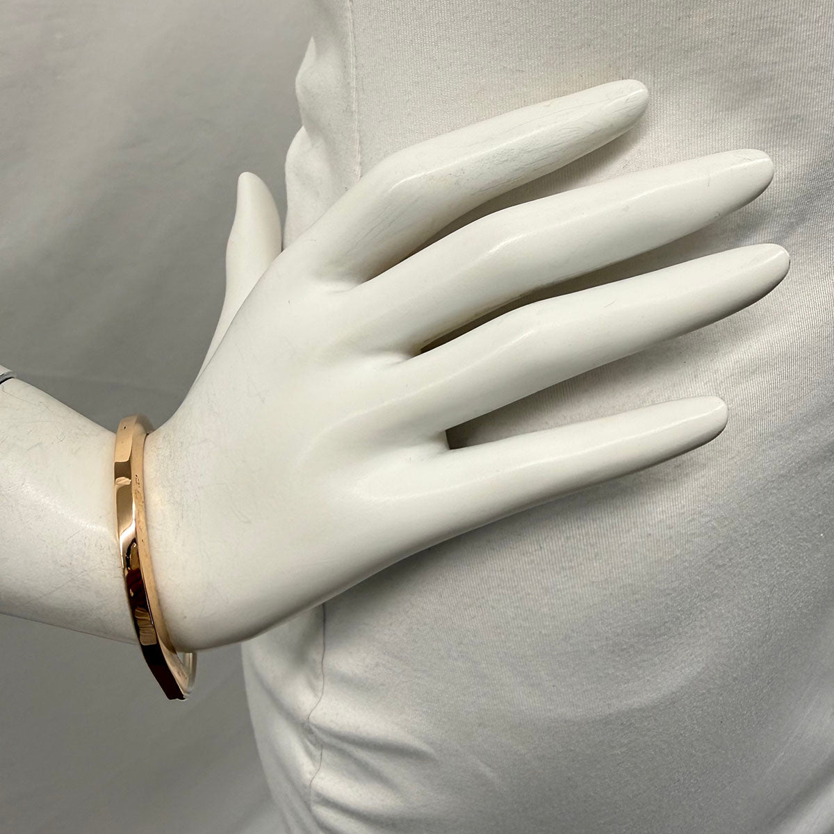 Tiffany & Co. 18K White and Yellow Gold "Lock" Bangle Bracelet