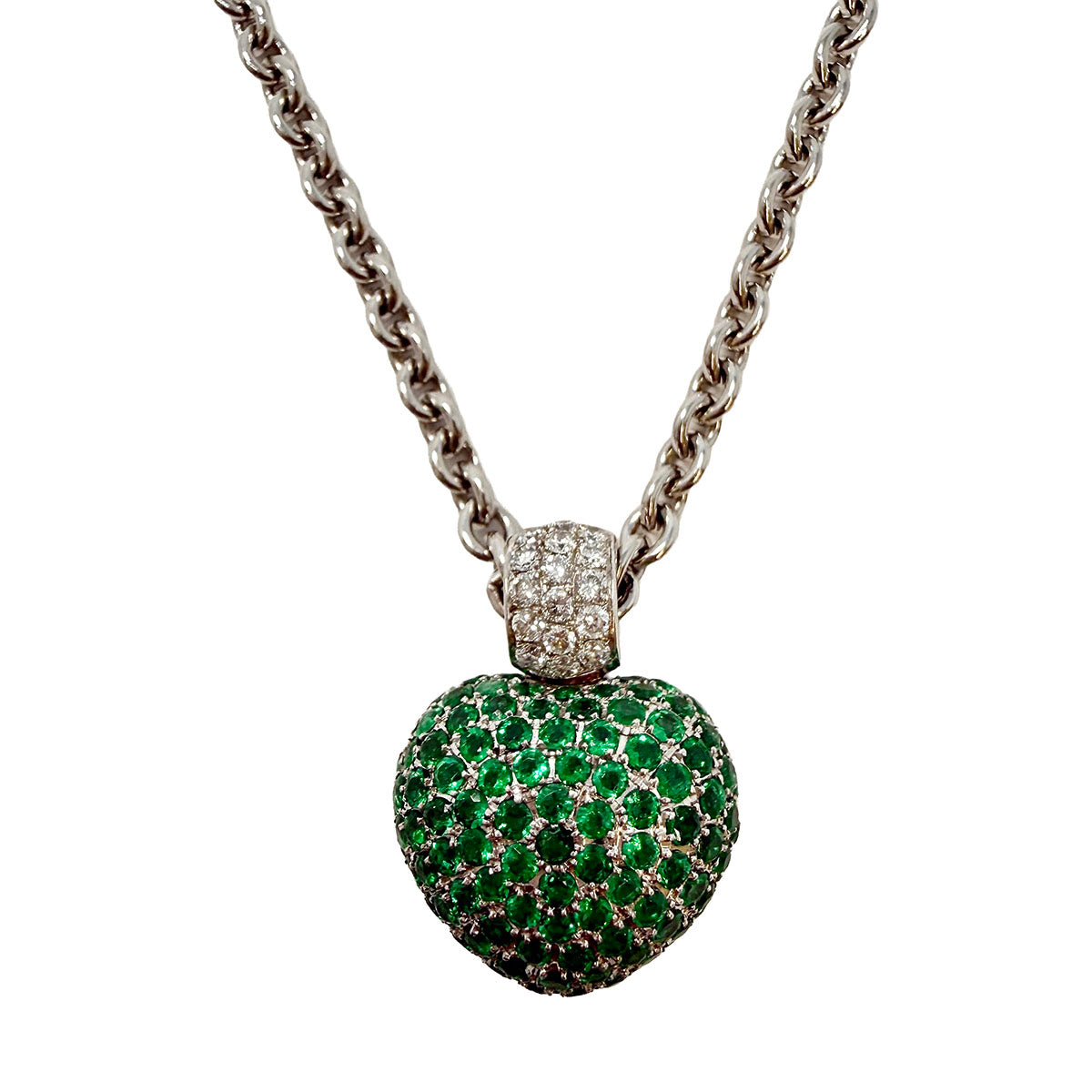 Stenzhorn 18K White Gold Necklace with Heart Pendant