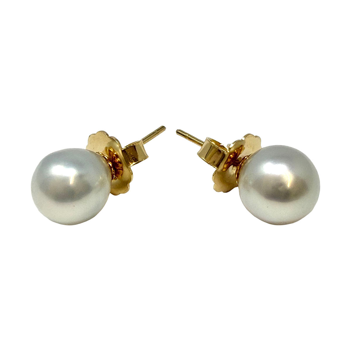 14K Gold Stud Earrings with Freshwater Pearl