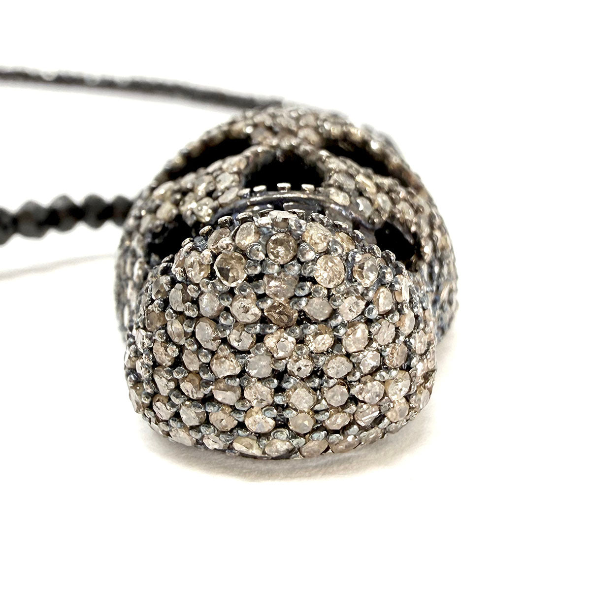 Black Spinel Skull Pendant Necklace -appraisal