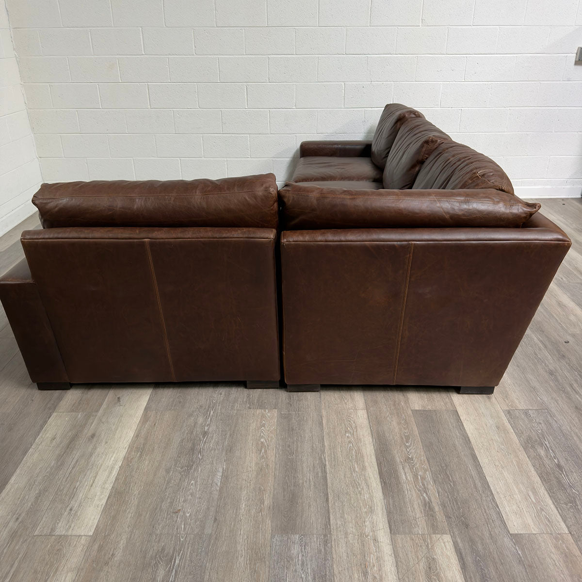 Restoration Hardware Leather Sectional Sofa