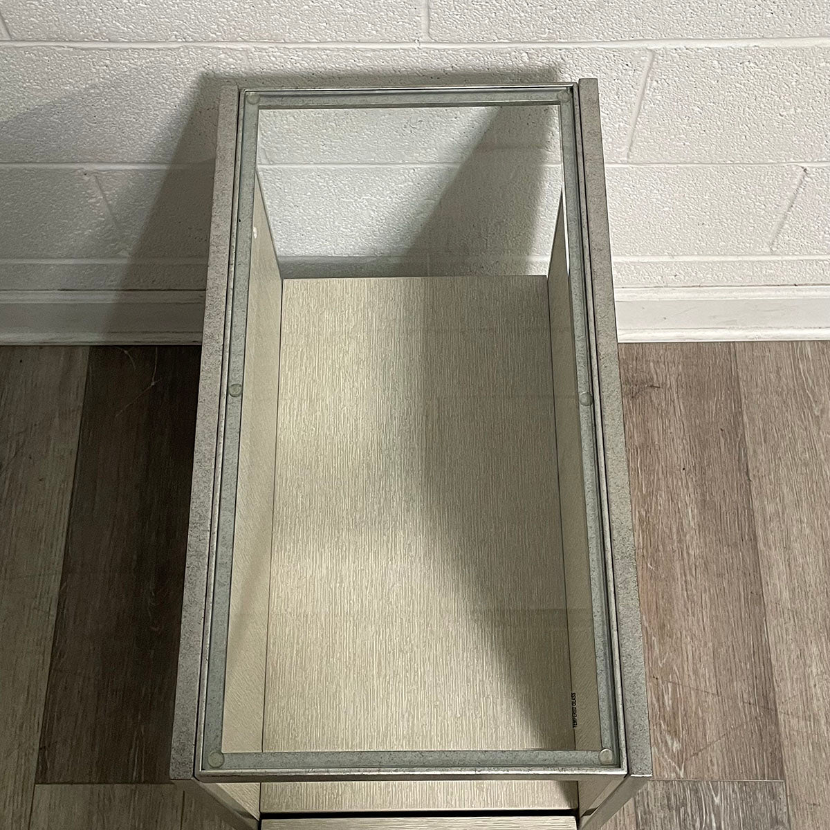 Pair of Glass-Top  End Tables