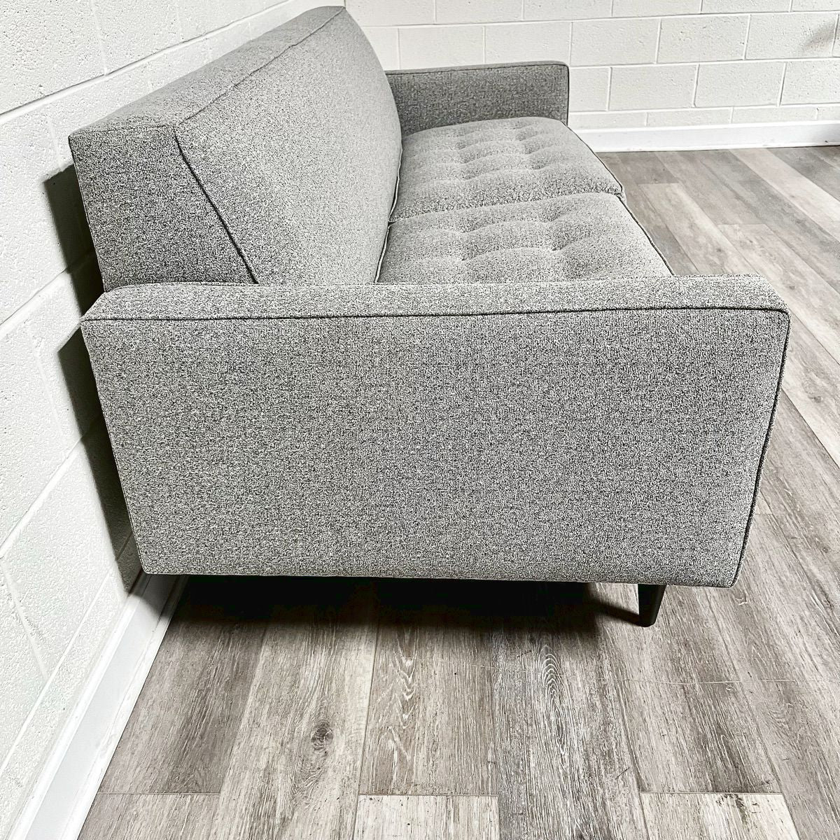 Sofa with Button Tufted Seat Cushions and Piped Edging