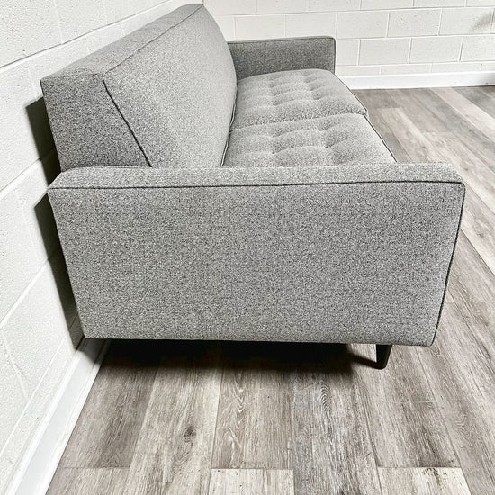 Sofa with Button Tufted Seat Cushions and Piped Edging