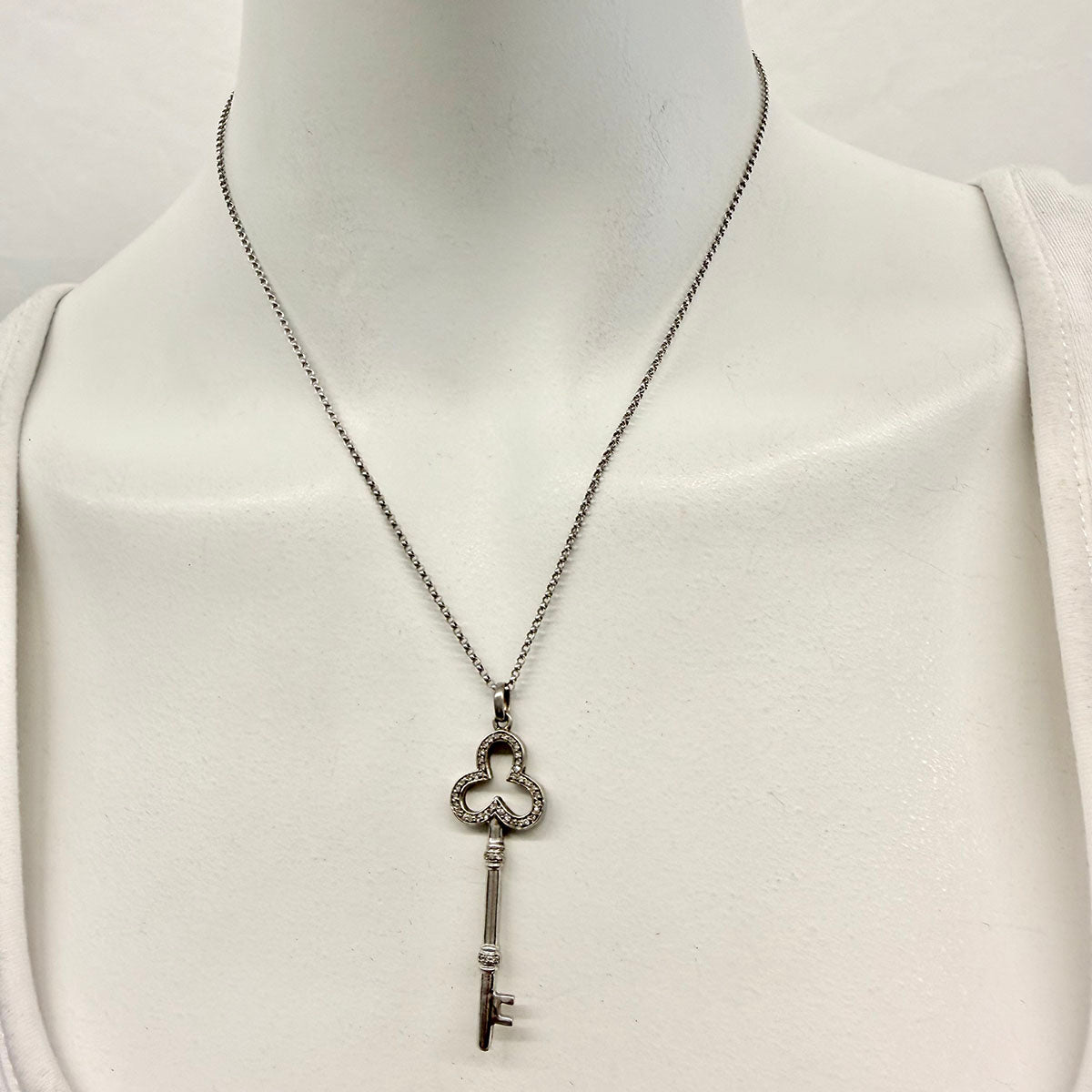 Diamond Key Pendant Necklace