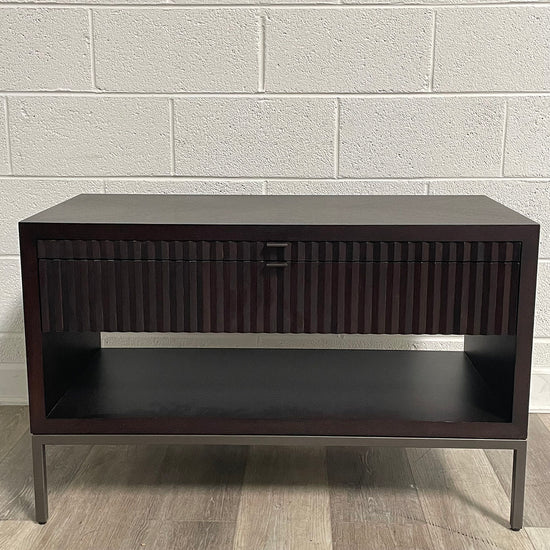 Brown Nightstand With 1 Drawer & 1 Shelf