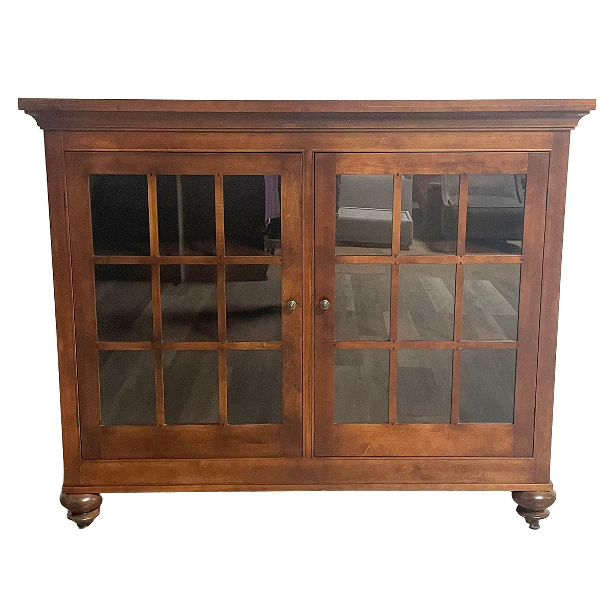 Wood 2-Door Display Cabinet