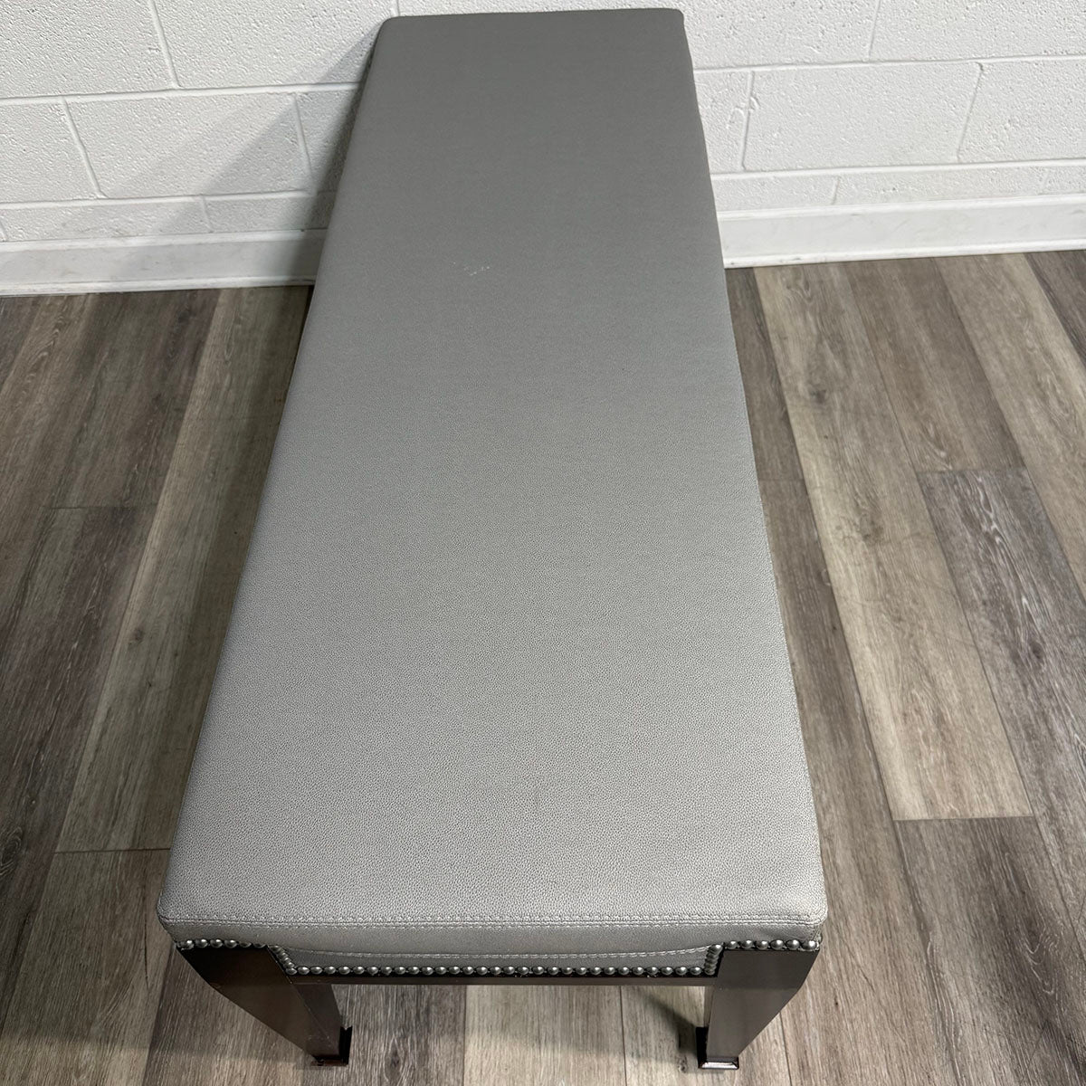 Leather Bench with Nail Studs