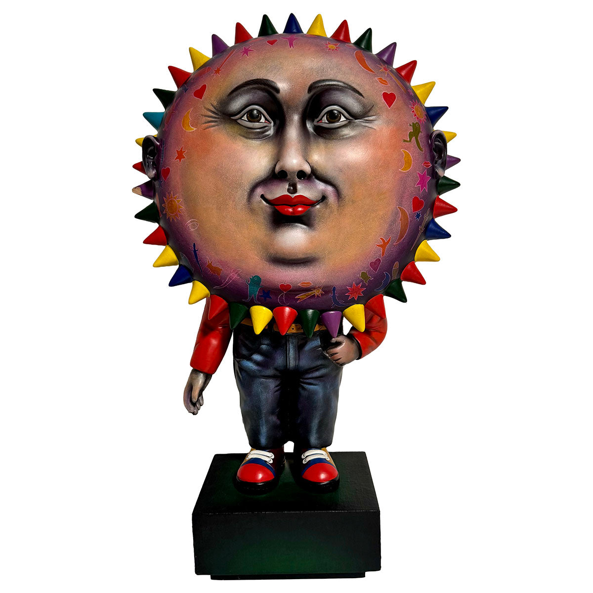 Sergio Bustamante Sun Figure Standing Sculpture