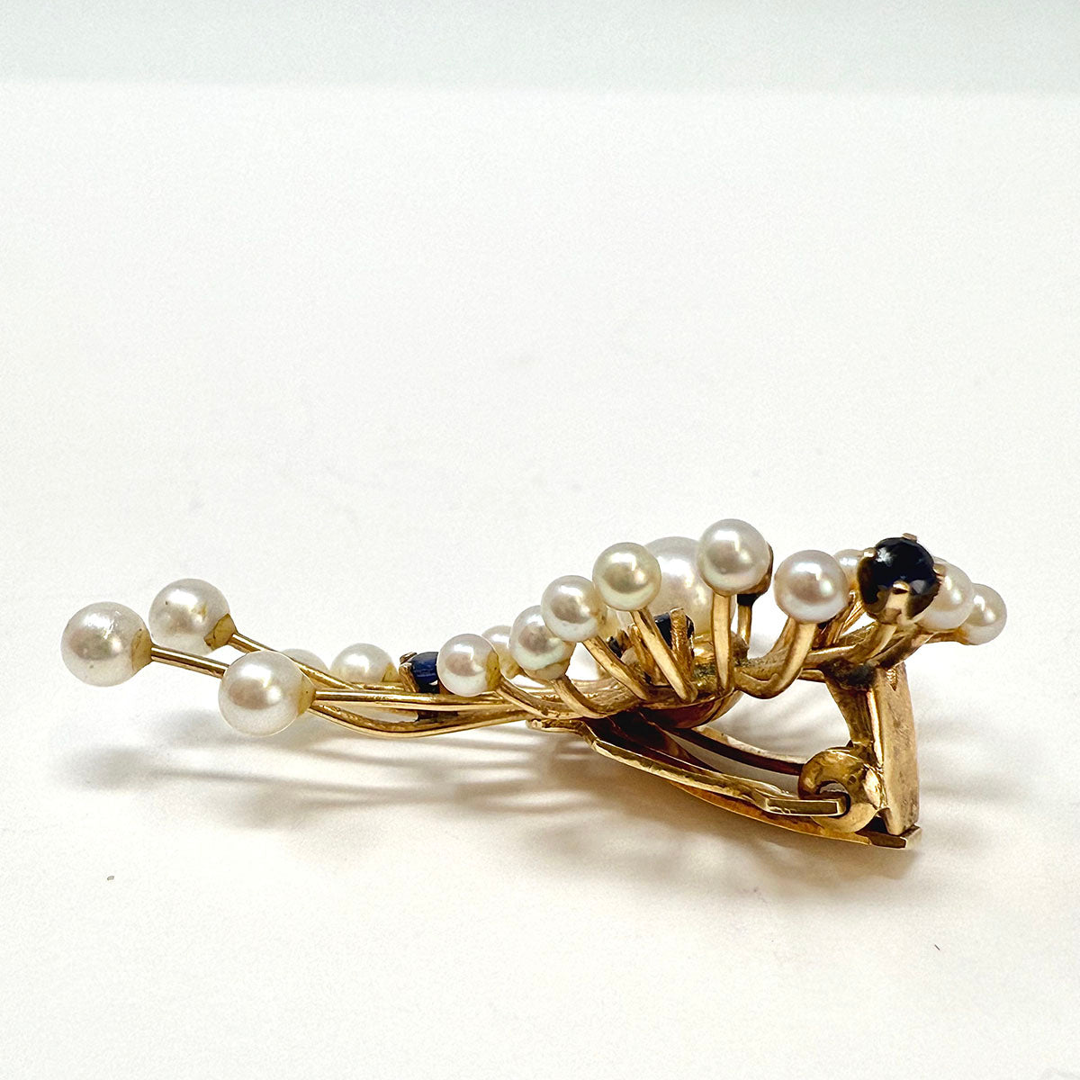 Sapphire and Pearl Earrings