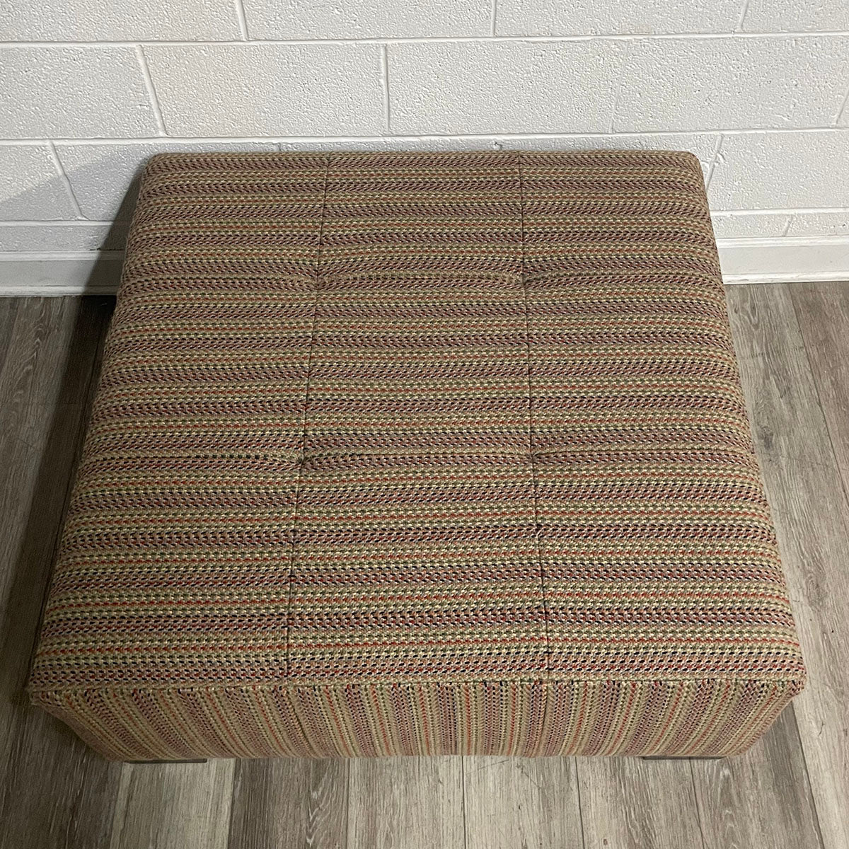 Multi-Color Woven Square Ottoman
