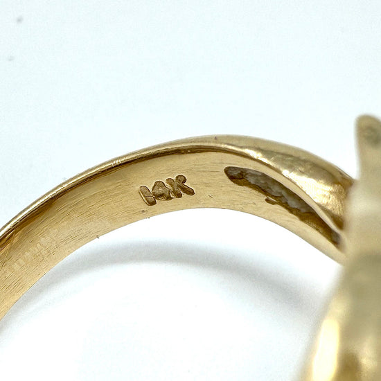 14K Gold Panther Ring with Diamonds, Emerald, Ruby and Sapphire