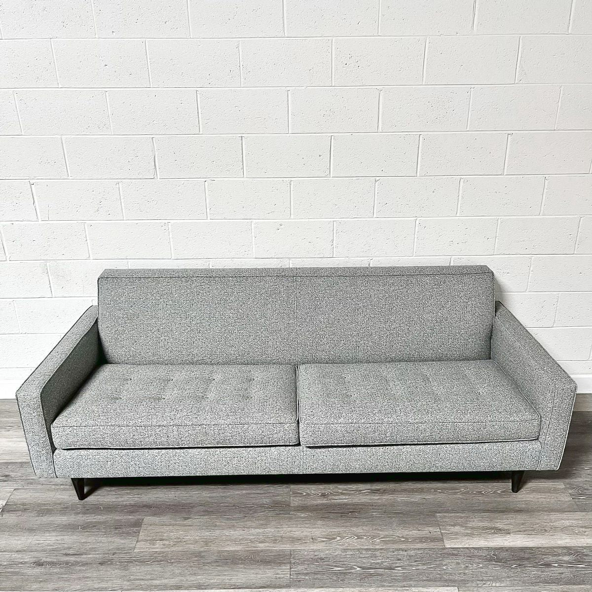 Sofa with Button Tufted Seat Cushions and Piped Edging