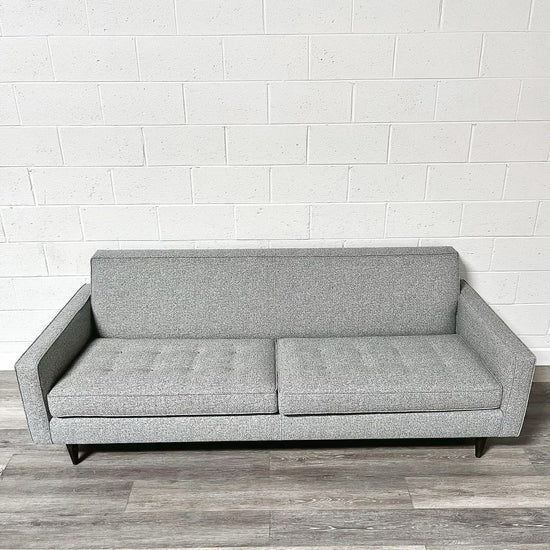Sofa with Button Tufted Seat Cushions and Piped Edging