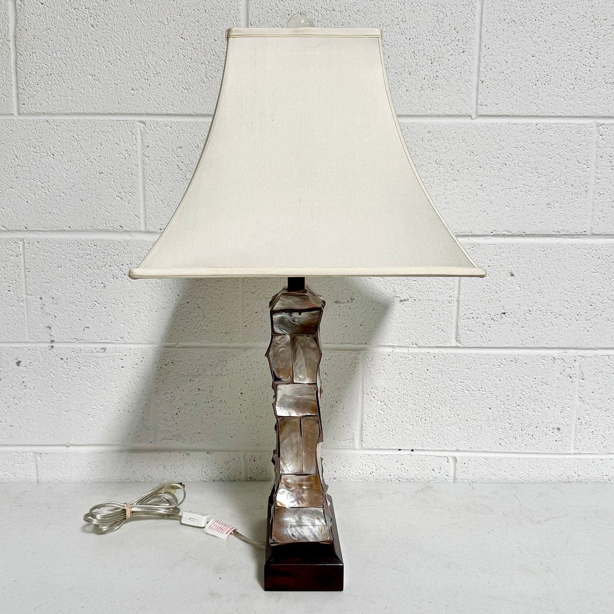 Sculptural Mother of Pearl Mosaic Table Lamp
