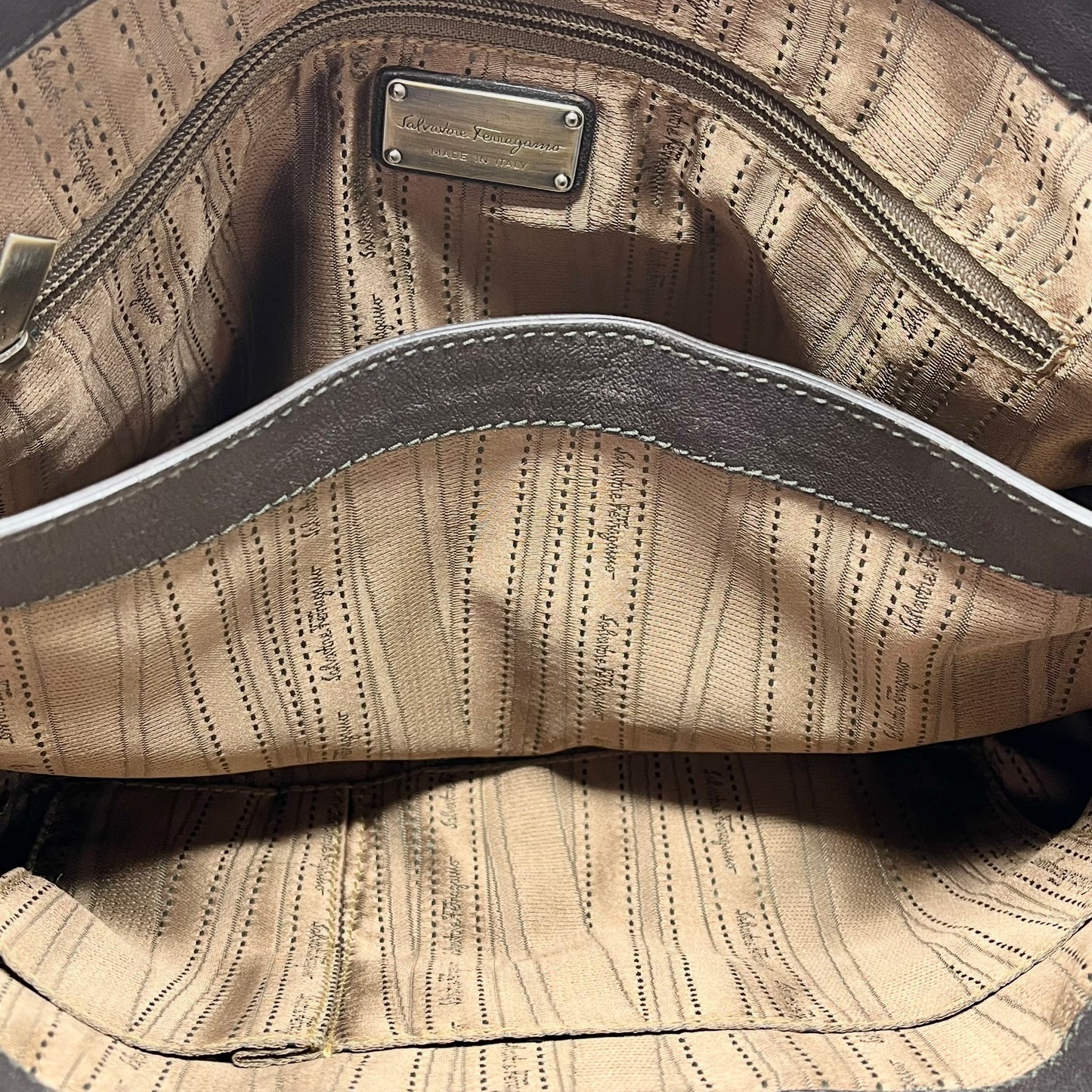 Ferragamo Shoulder Bag with Braided Handles