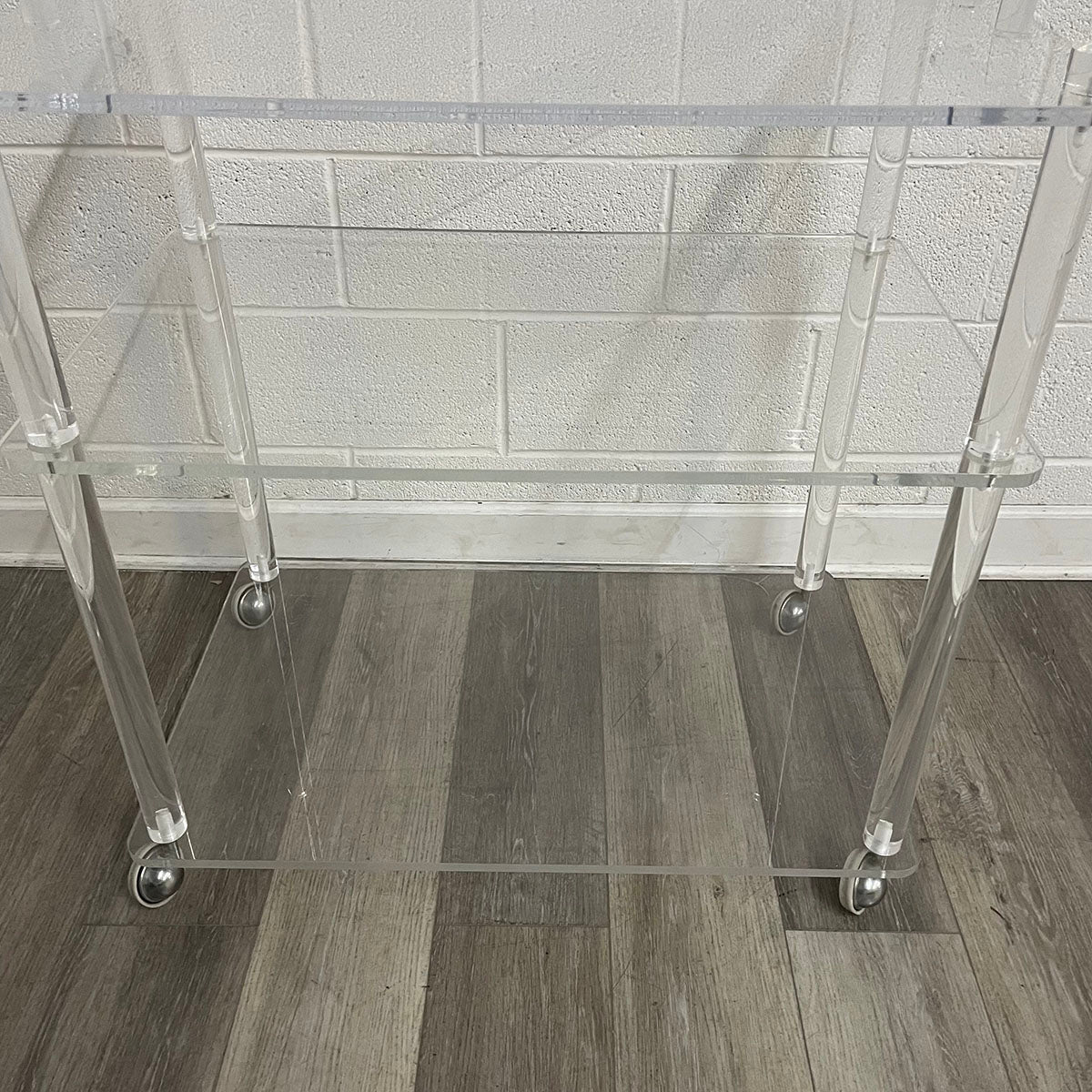 Clear Acrylic 3-Teir Bar Cart