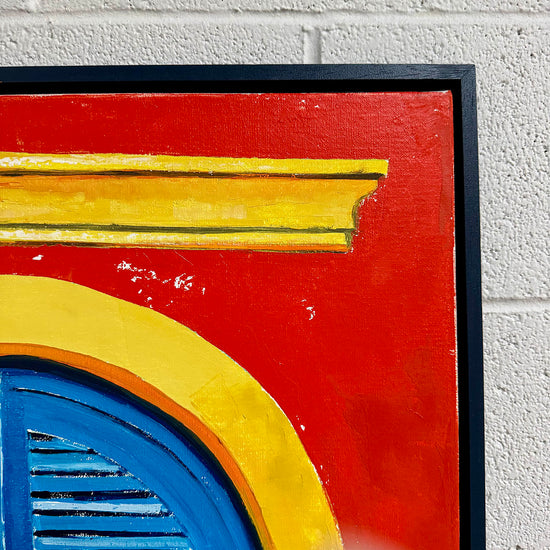 "European Shuttered Window with Flower Box" Signed and Dated '03