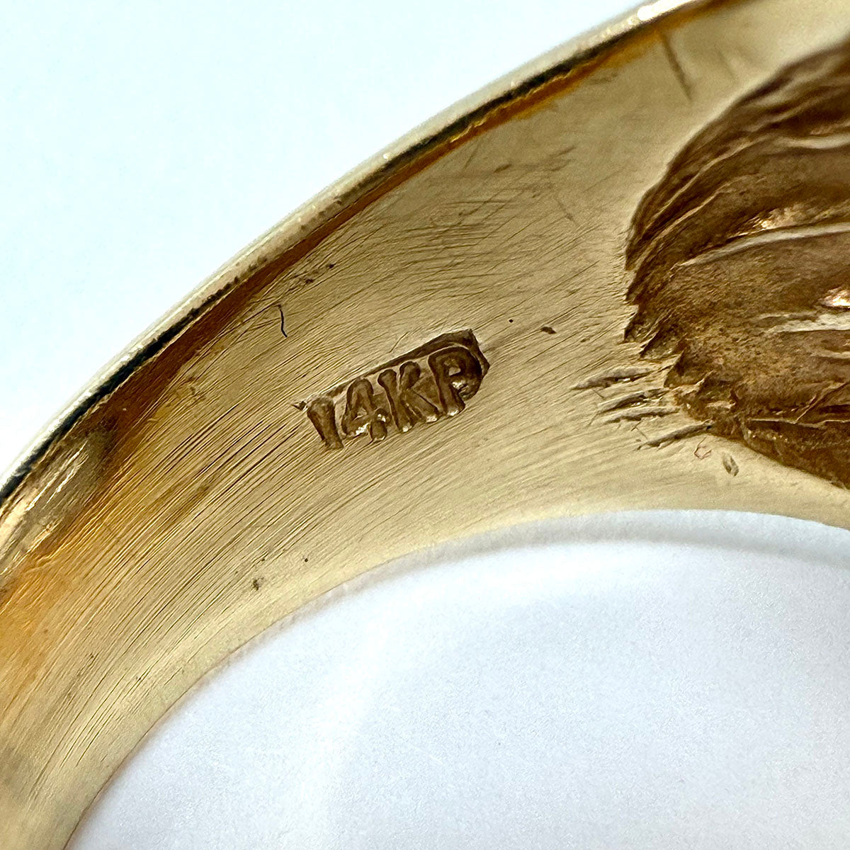14K Gold Diamond Signet Ring
