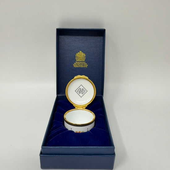 Halcyon Days "Happy Birthday" Enamel Trinket Box Bilston Battersea